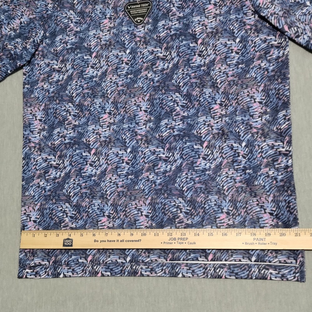 Callaway Swing Tech Golf Polo Shirt Mens Medium Sky Valley Country Club Colorful - Picture 11 of 15